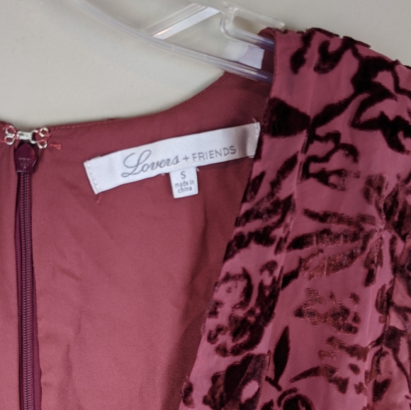 Lovers + Friends | Velvety Floral Cutout Dress-E33 - Picture 7 of 8